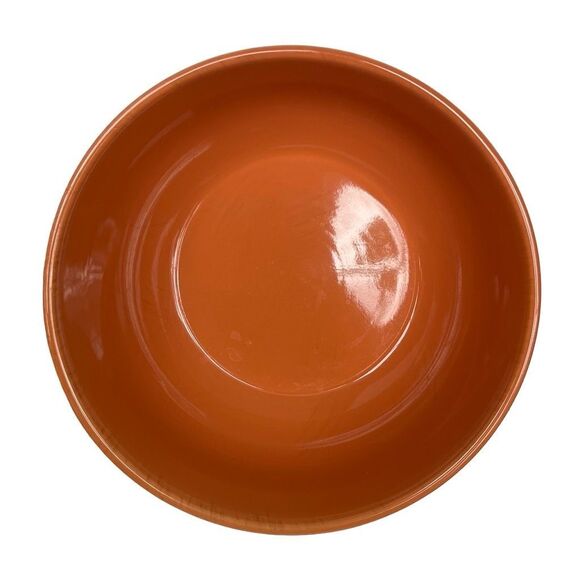 Tastefully Simple 9.5” Orange Serving Bowl - microwave safe dishwasher safe - Picture 7 of 8